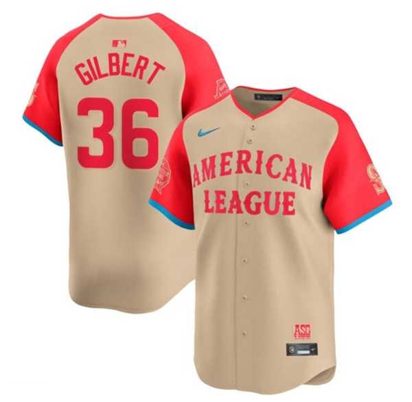 Mens National League #36 Logan Gilbert Cream 2024 All-Star Limited Stitched Baseball Jersey